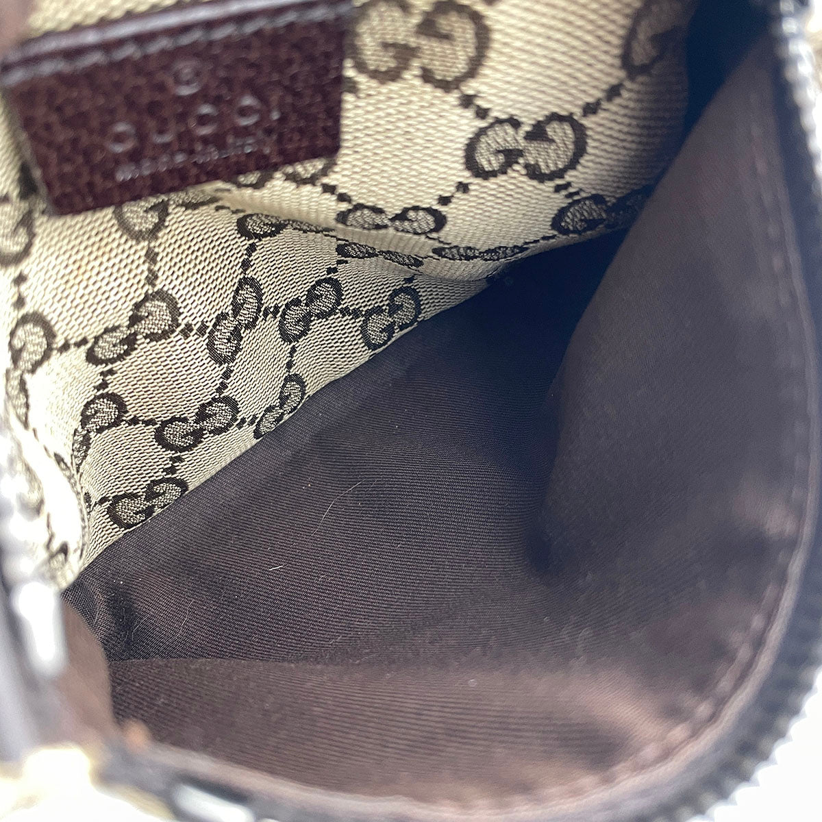 GUCCI GG Canvas Sherry Line Canvas Fabric Beige Brown Waist bag 4923