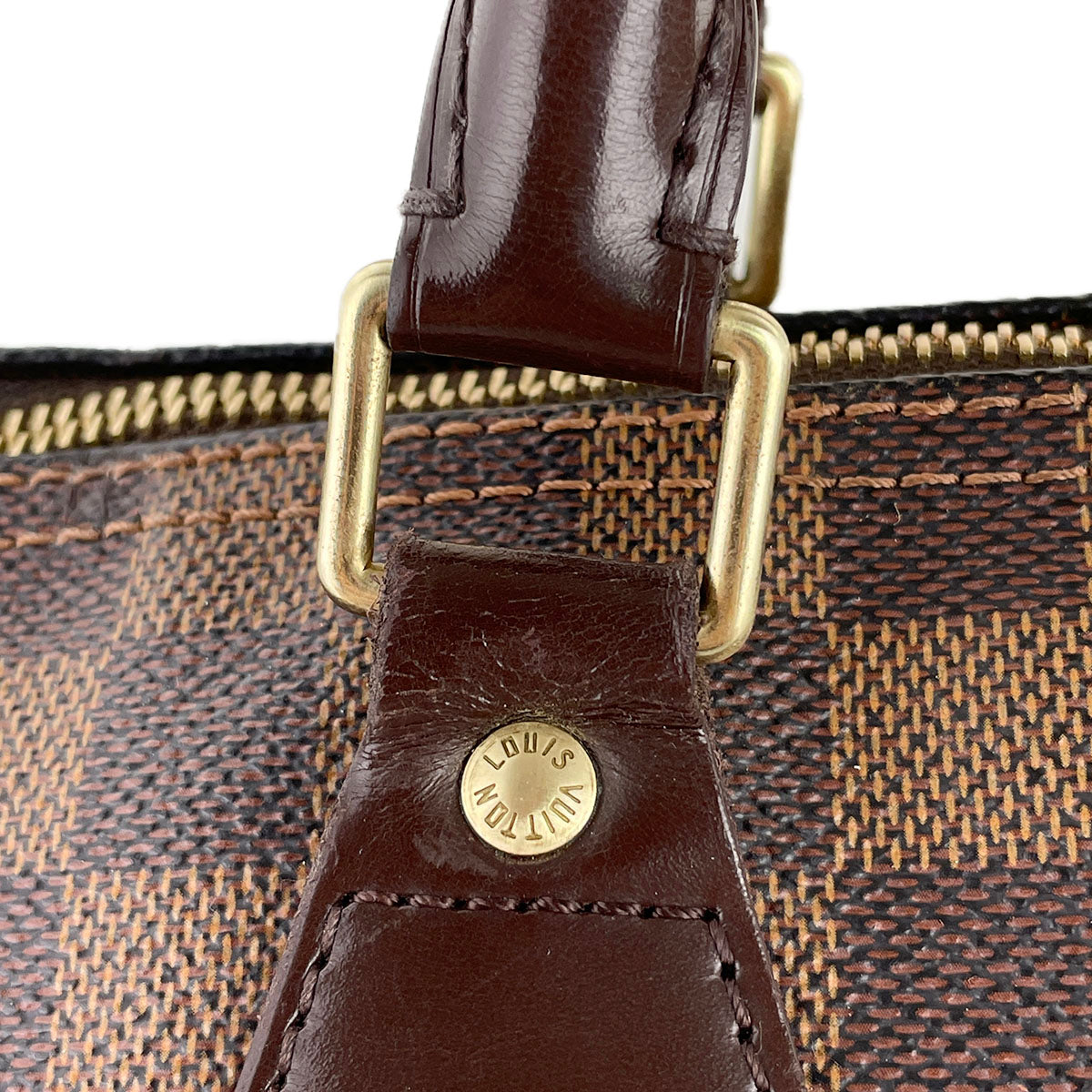 Louis Vuitton Damier Speedy 30 Coated Canvas Fabric Brown Handbag 4893