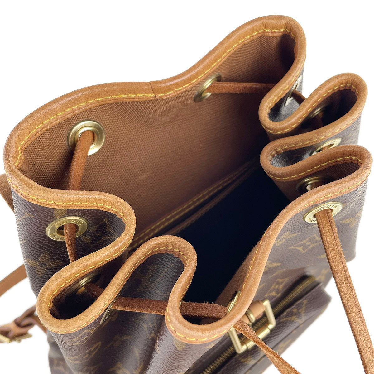 Louis Vuitton Monogram Montsouris MM Coated Canvas Brown Backpack Bag 4943