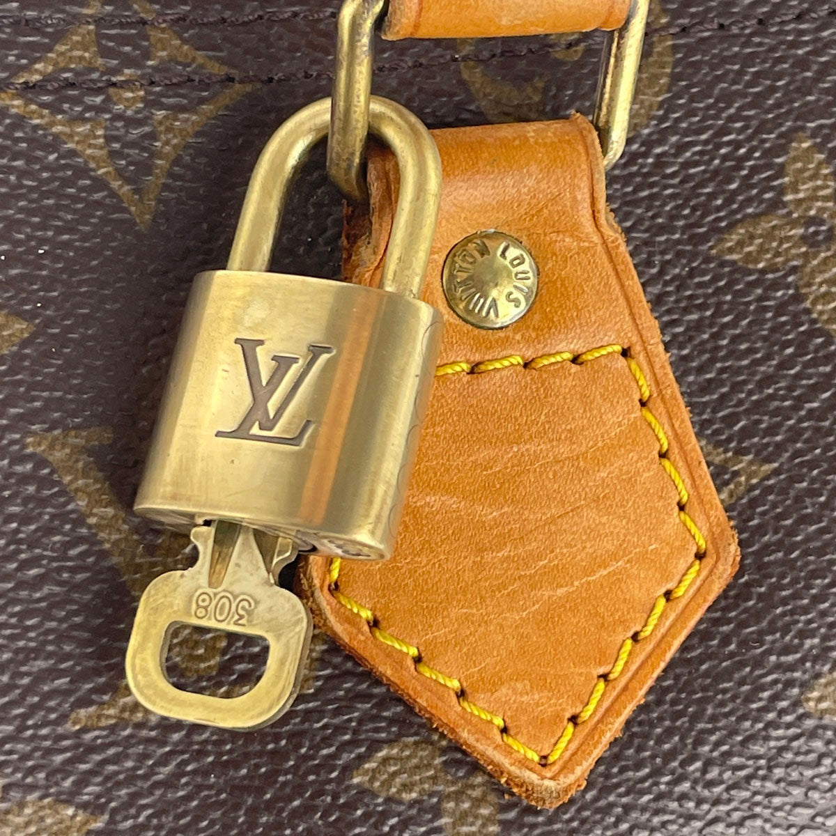Louis Vuitton Monogram Speedy 25 Coated Canvas Fabric Brown Handbag 4842