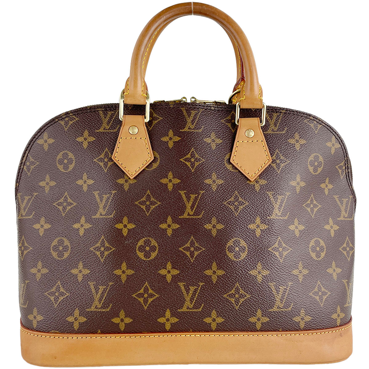 Louis Vuitton Monogram Alma Coated Canvas Fabric Brown Handbag 4823