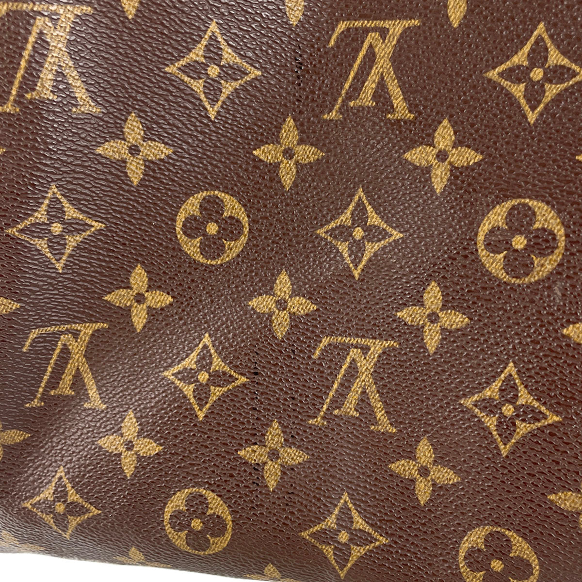 Louis Vuitton Monogram Keepall 55 Coated Canvas Fabric Brown Boston Bag 4857