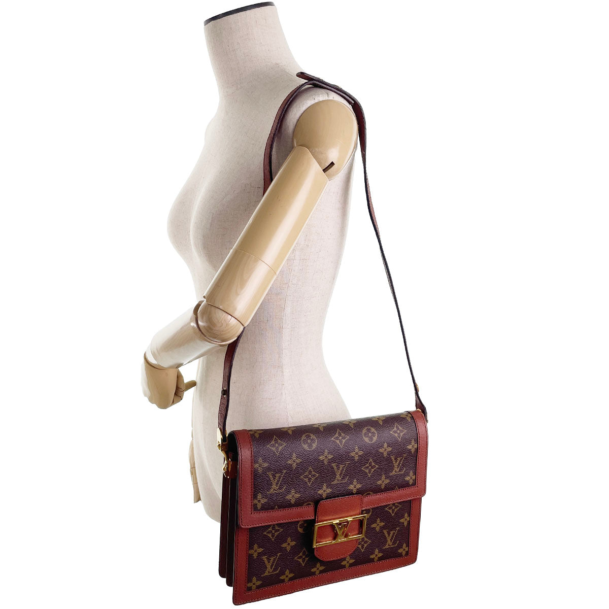 Louis Vuitton Monogram Sac Dauphine Coated Canvas Brown Shoulder bag 4908