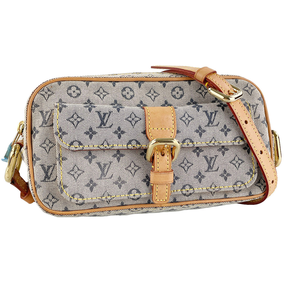 Louis Vuitton Monogram Mini Juliet MM Canvas Fabric Blue Shoulder bag 4918