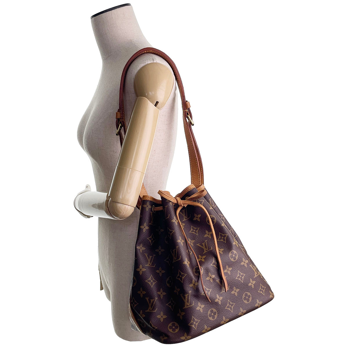Louis Vuitton Monogram Petit Noe Coated Canvas Fabric Brown Shoulder bag 4846