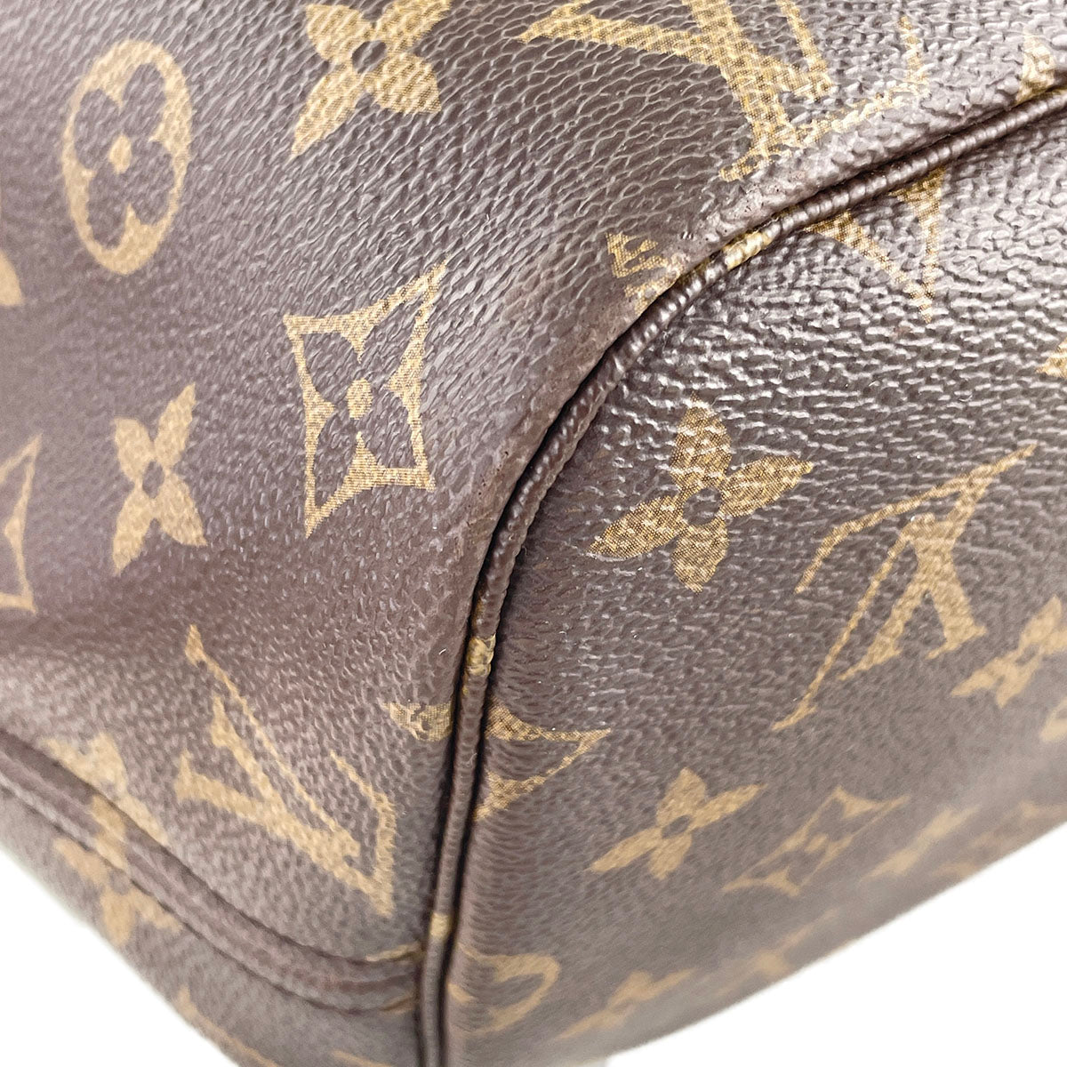 Louis Vuitton Monogram Neverfull MM Coated Canvas Fabric Brown Tote bag 4910