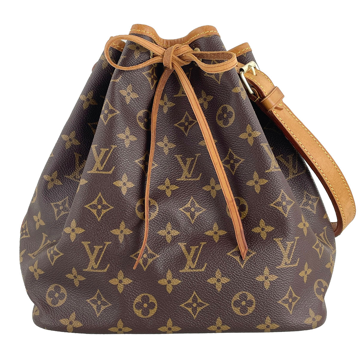 Louis Vuitton Monogram Petit Noe Coated Canvas Fabric Brown Shoulder bag 4846