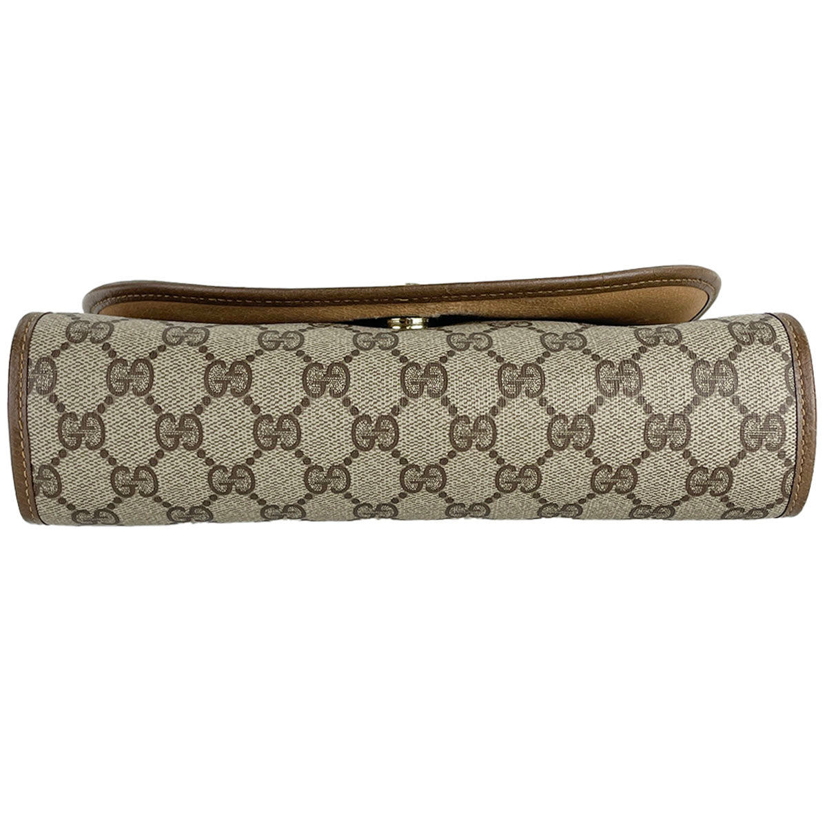 GUCCI Old Gucci Sherry Line PVC Leather Beige Brown Clutch bag 4900