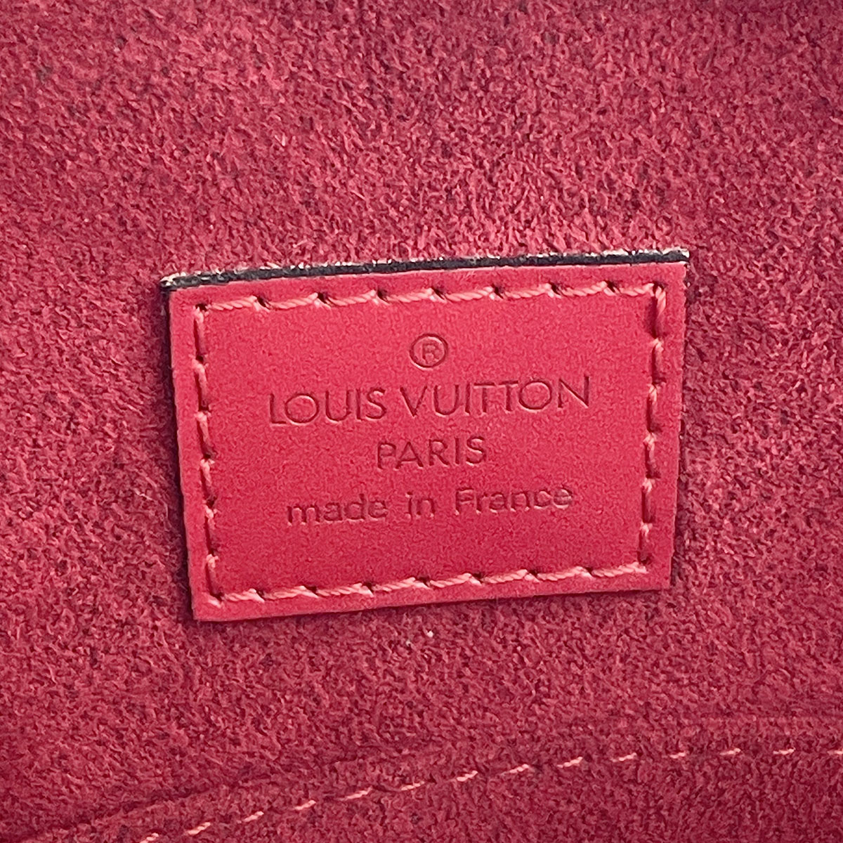 Louis Vuitton Epi Jasmine Leather Suede Red Handbag 4940