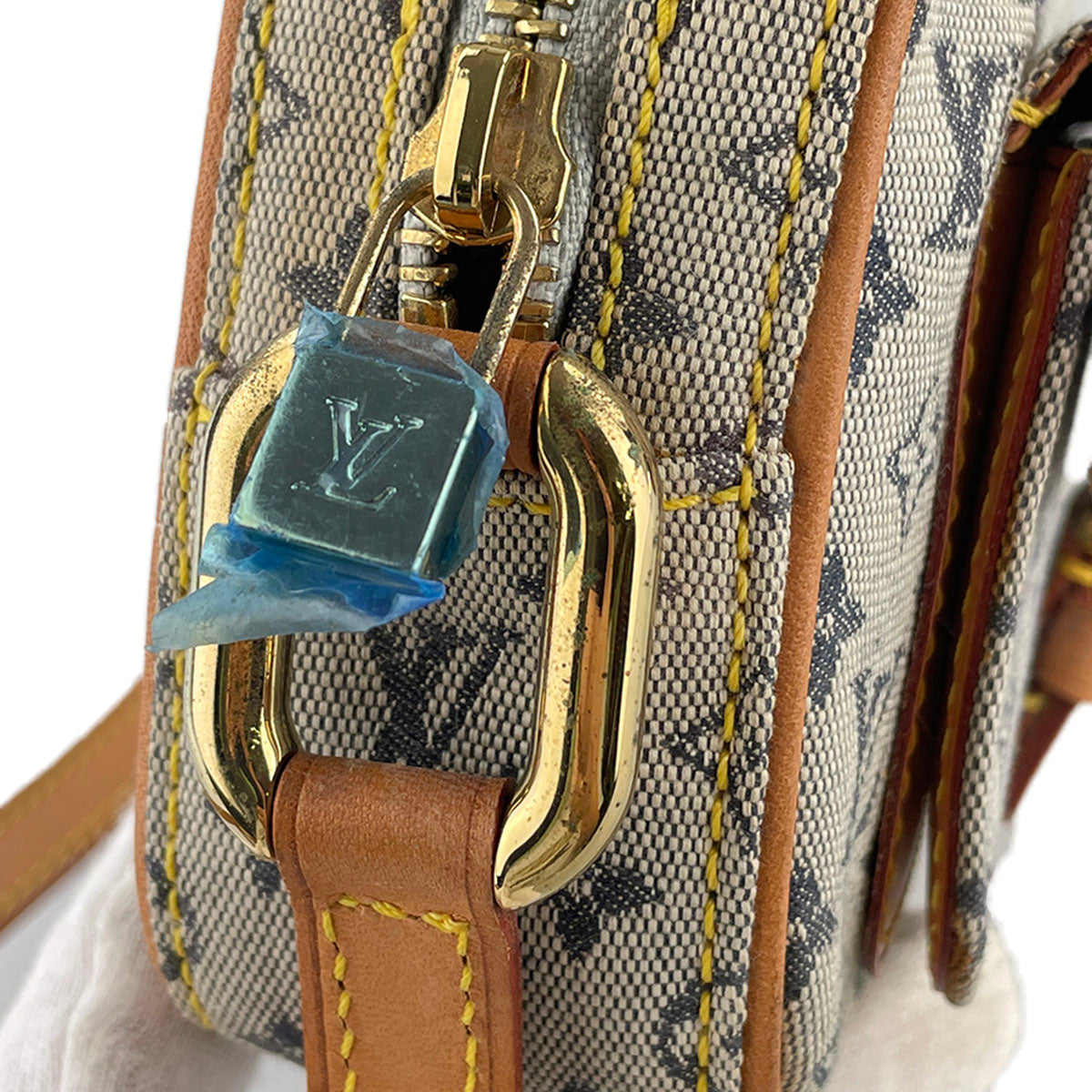 Louis Vuitton Monogram Mini Juliet MM Canvas Fabric Blue Shoulder bag 4918
