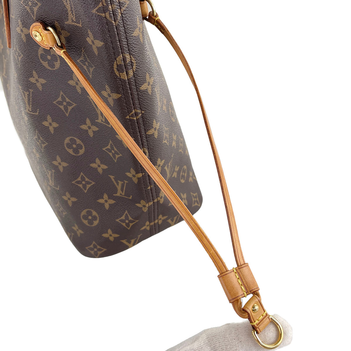 Louis Vuitton Monogram Neverfull MM Coated Canvas Fabric Brown Tote bag 4910