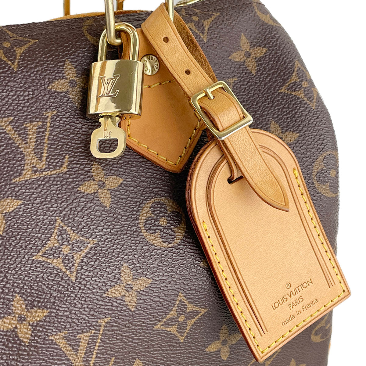 Louis Vuitton Monogram Speedy 25 Coated Canvas Fabric Brown Handbag 4892