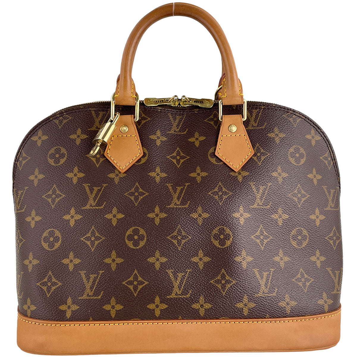 Louis Vuitton Monogram Alma Coated Canvas Fabric Brown Handbag 4823