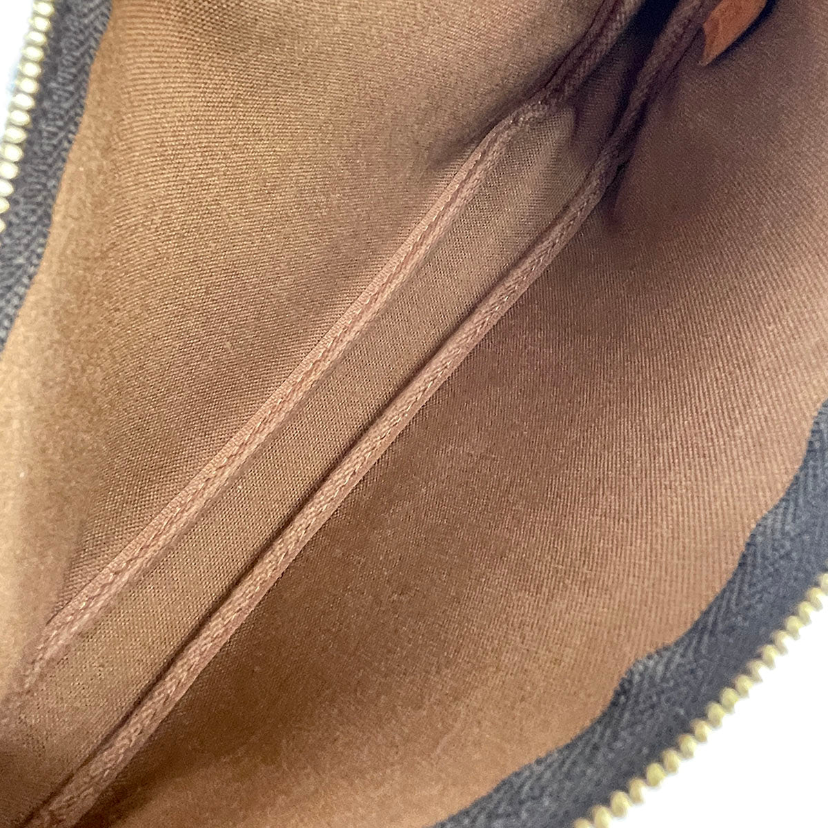 Louis Vuitton Monogram Pochette Accessoires Coated Canvas Brown Handbag 4855