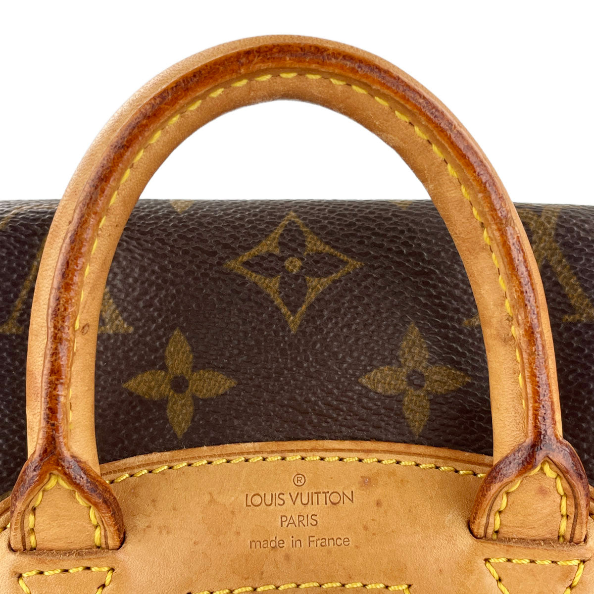 Louis Vuitton Monogram Montsouris PM Coated Canvas Brown Backpack Bag 4873