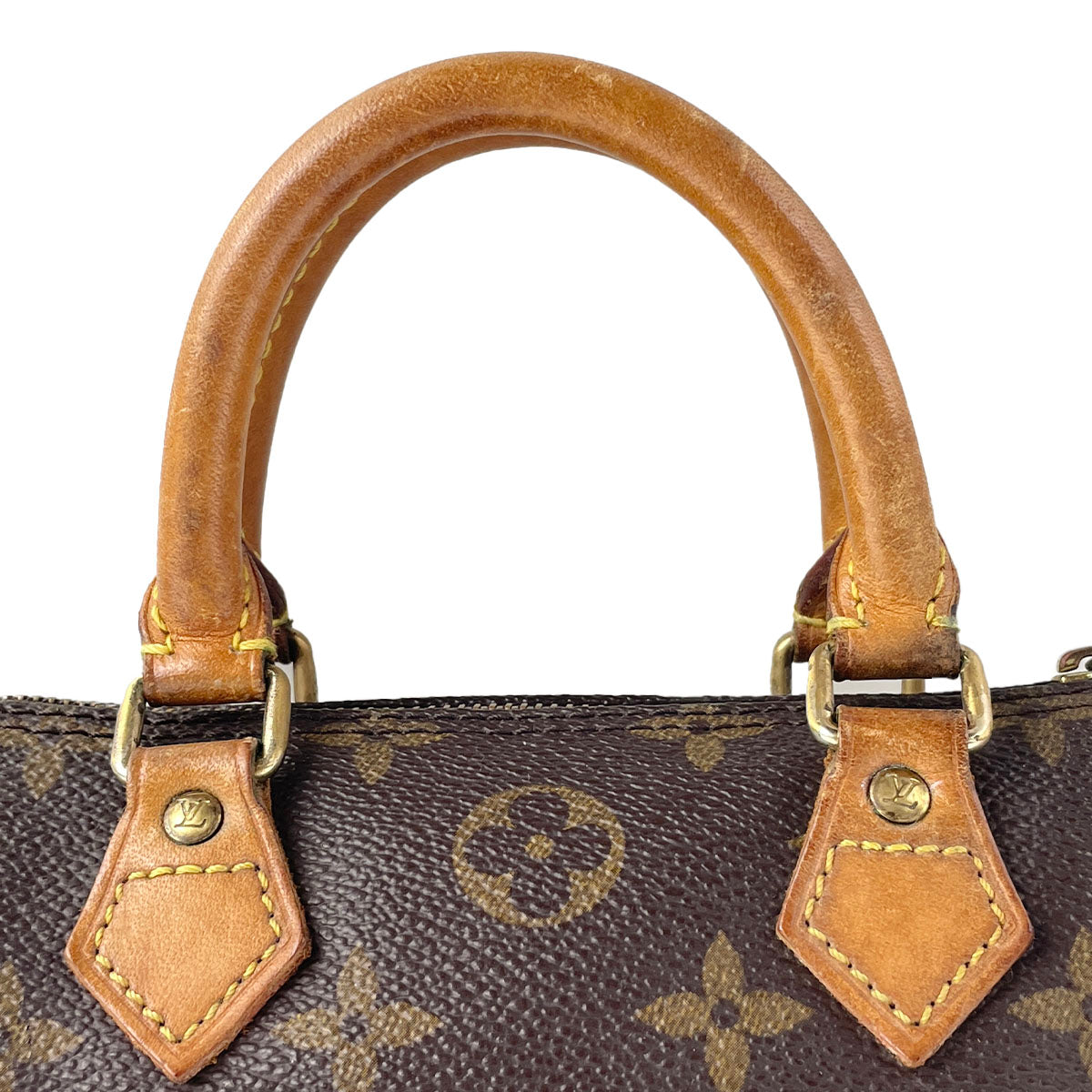Louis Vuitton Monogram Mini speedy 2way Coated Canvas Fabric Brown Handbag 4901