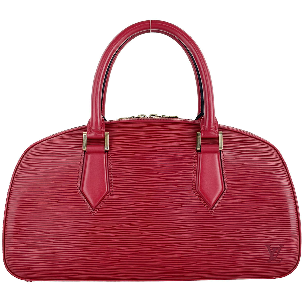 Louis Vuitton Epi Jasmine Leather Suede Red Handbag 4940