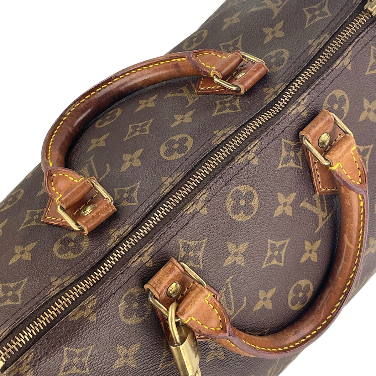 Louis Vuitton Monogram Speedy 30 Coated Canvas Fabric Brown Handbag 4914