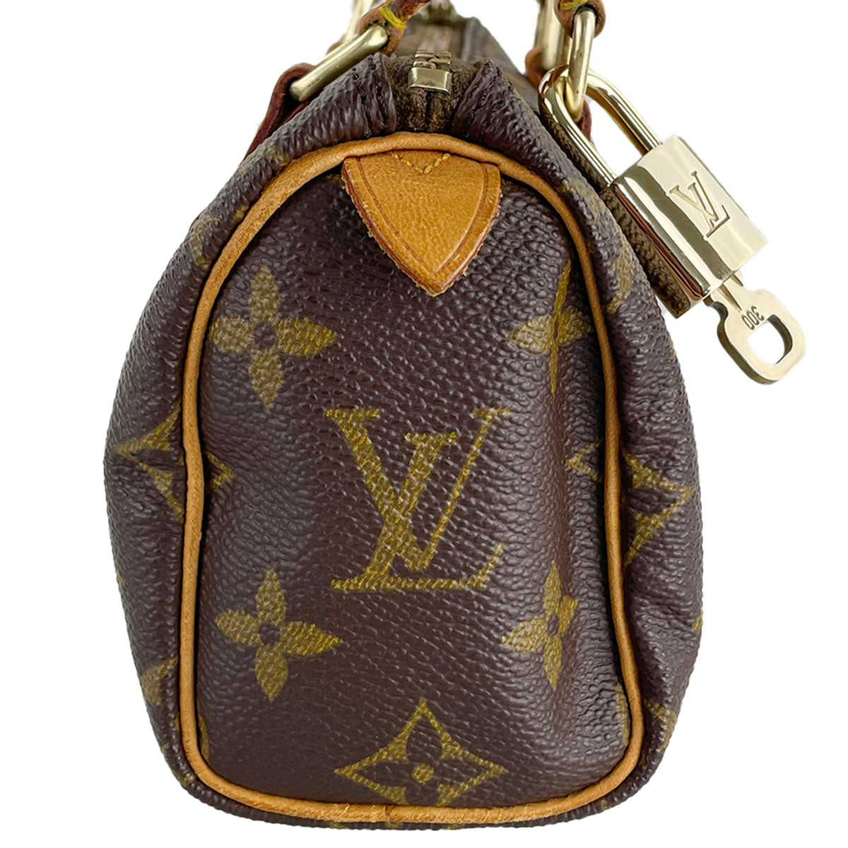 Louis Vuitton Monogram Mini speedy Coated Canvas Fabric Brown 2way Handbag 4916