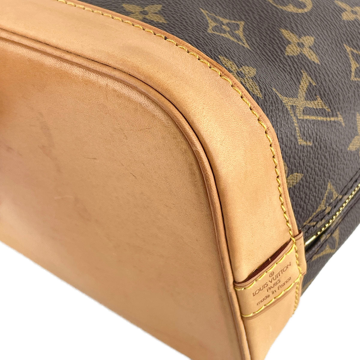 Louis Vuitton Monogram Alma Coated Canvas Fabric Brown Handbag 4838