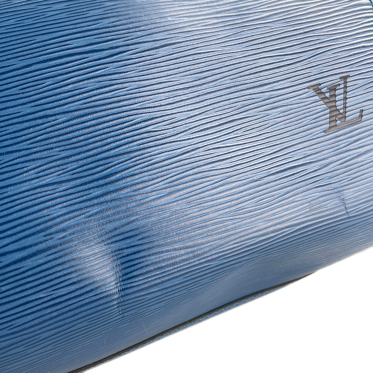 Louis Vuitton Epi Speedy 25 Leather Suede Blue Handbag 4848
