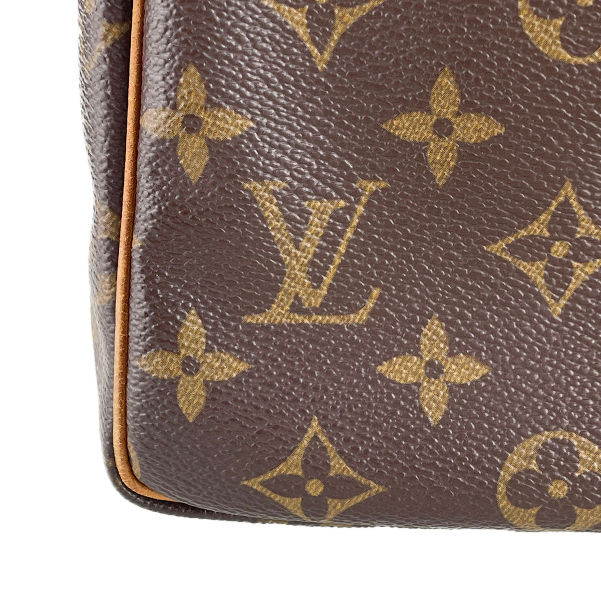 Louis Vuitton Monogram Speedy 25 Coated Canvas Fabric Brown Handbag 4932