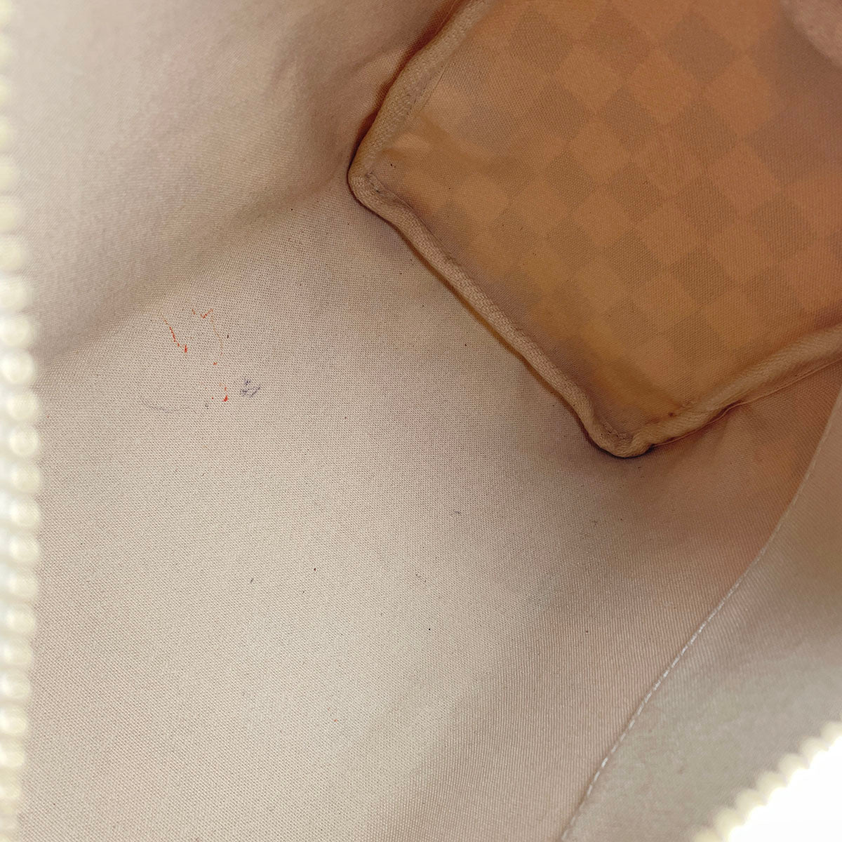 Louis Vuitton Damier Azur Speedy 25 Coated Canvas Fabric White Handbag 4939
