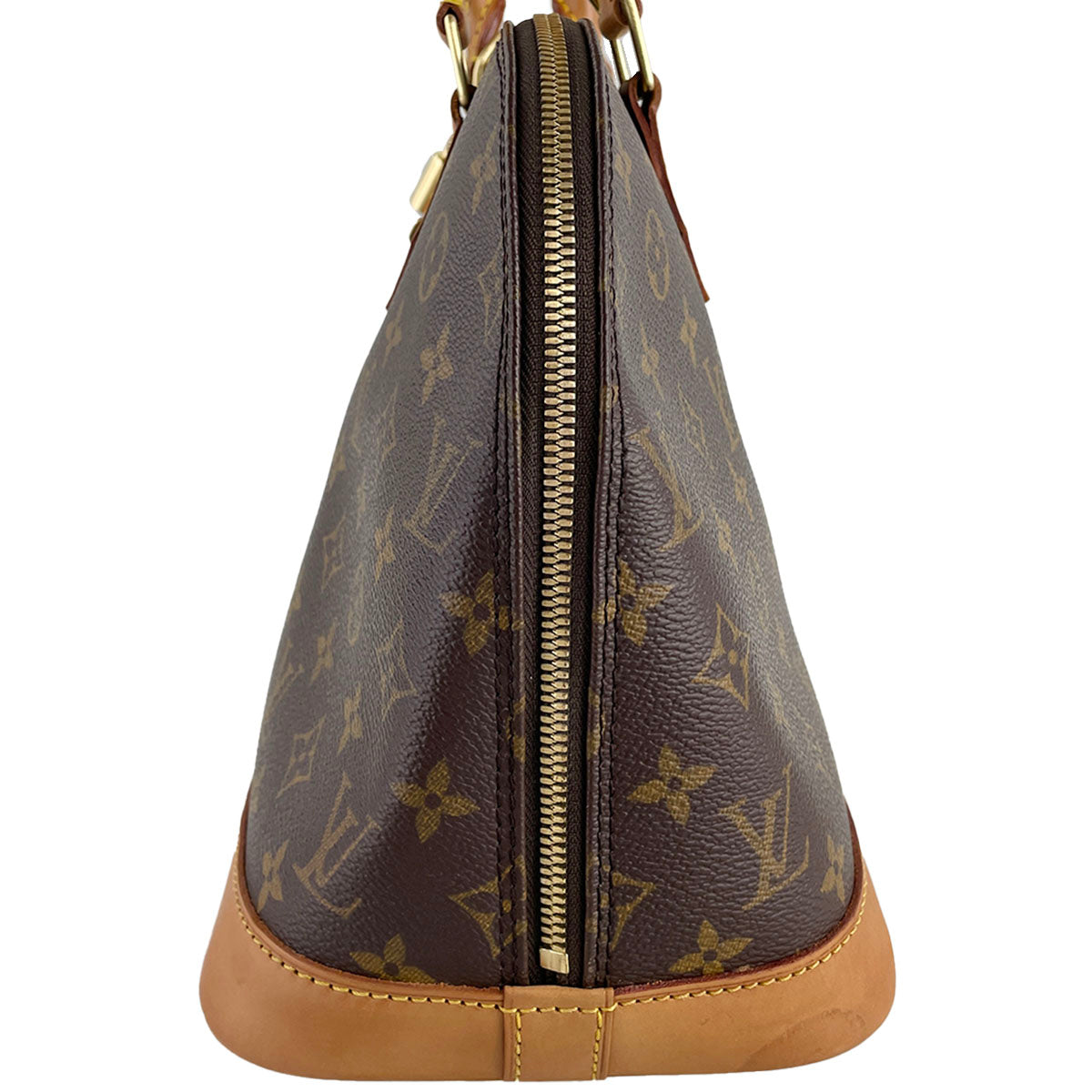 Louis Vuitton Monogram Alma Coated Canvas Fabric Brown Handbag 4823