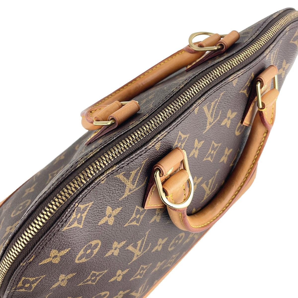 Louis Vuitton Monogram Alma Coated Canvas Fabric Brown Handbag 4838