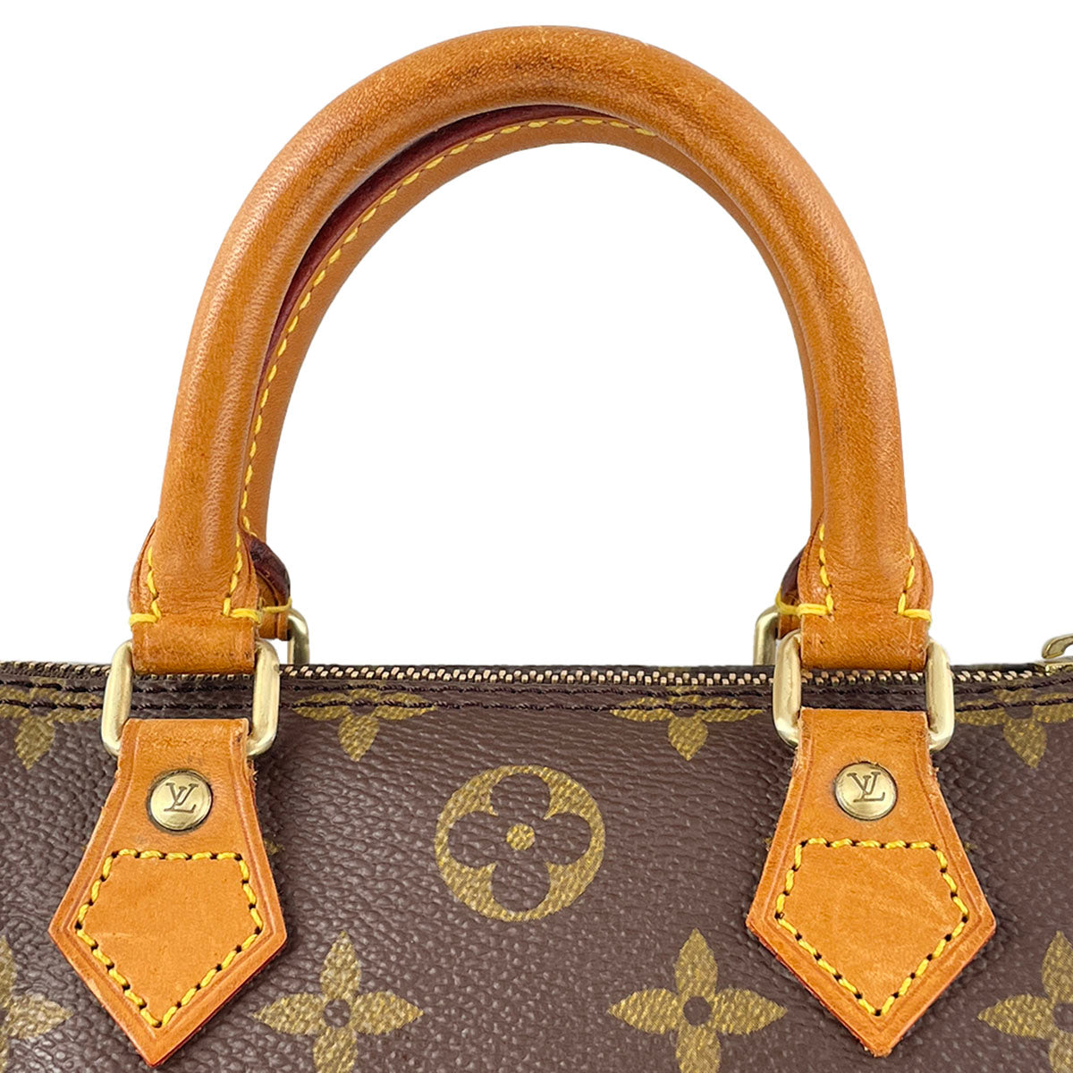 Louis Vuitton Monogram Mini speedy Coated Canvas Fabric Brown 2way Handbag 4944