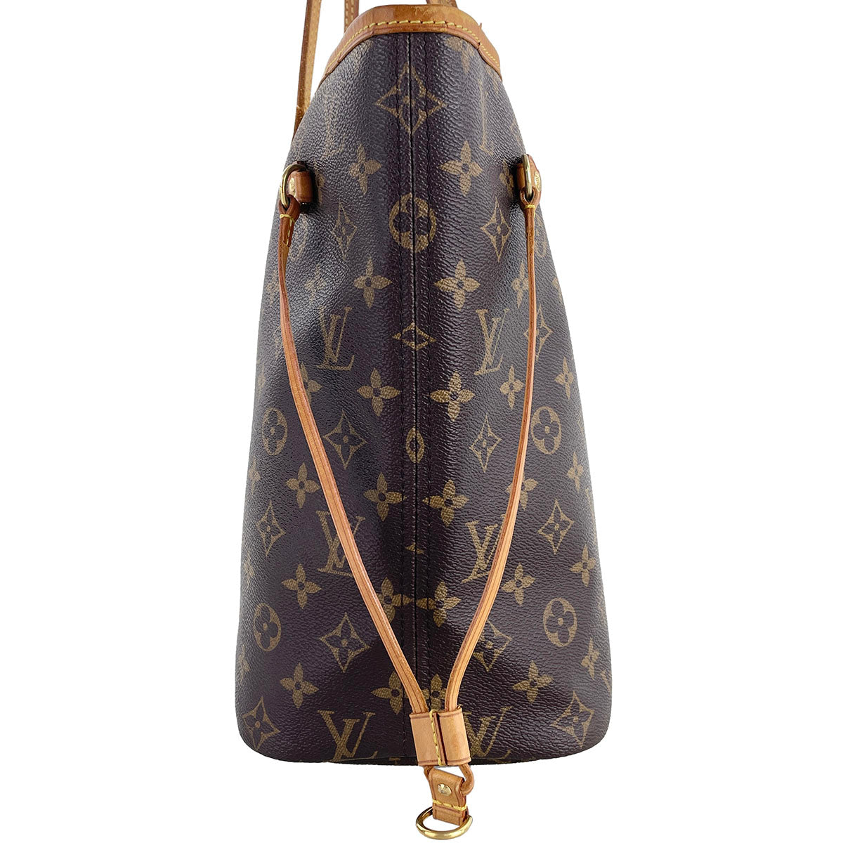 Louis Vuitton Monogram Neverfull MM Coated Canvas Fabric Brown Tote bag 4910