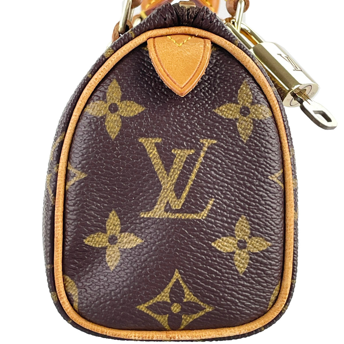 Louis Vuitton Monogram Mini speedy Coated Canvas Fabric Brown Handbag 4930