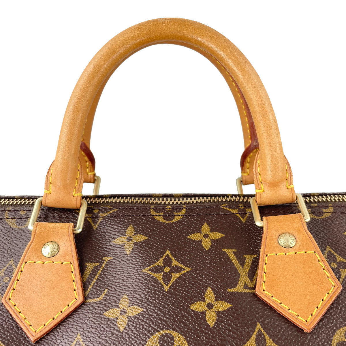 Louis Vuitton Monogram Speedy 35 Coated Canvas Fabric Brown Handbag 4849