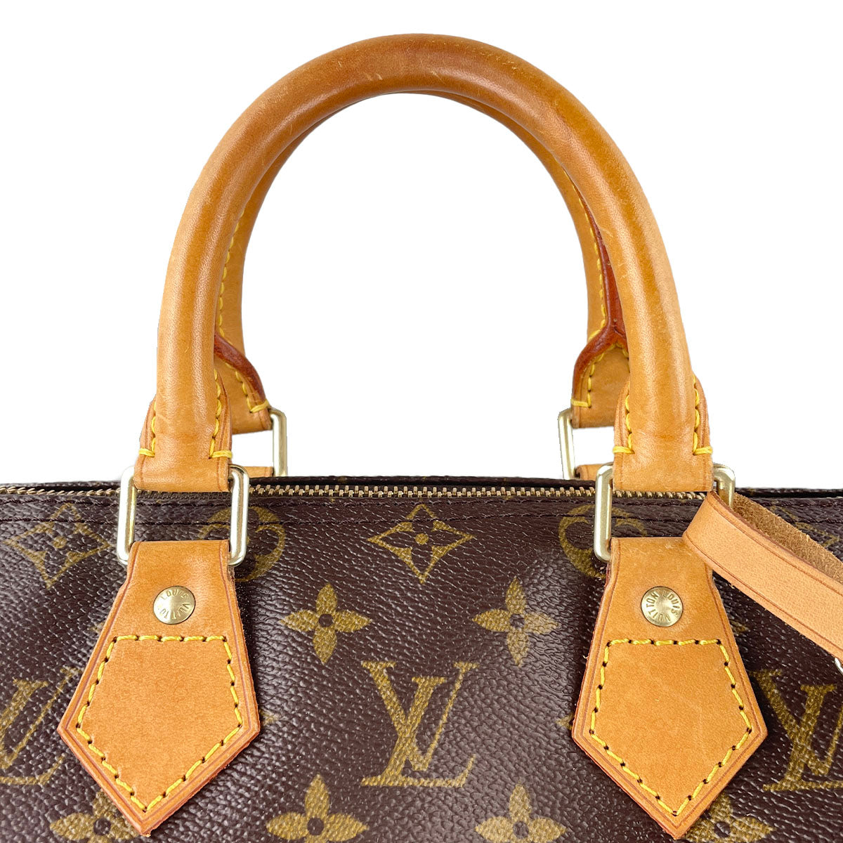Louis Vuitton Monogram Speedy 25 Coated Canvas Fabric Brown Handbag 4938