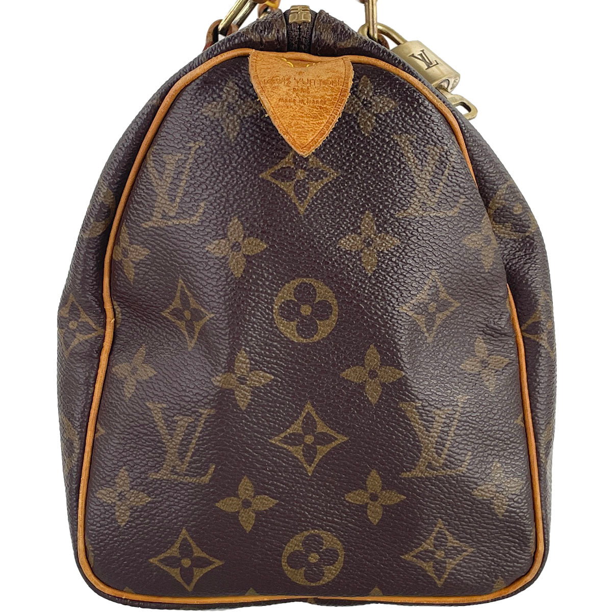 Louis Vuitton Monogram Speedy 25 Coated Canvas Fabric Brown Handbag 4842