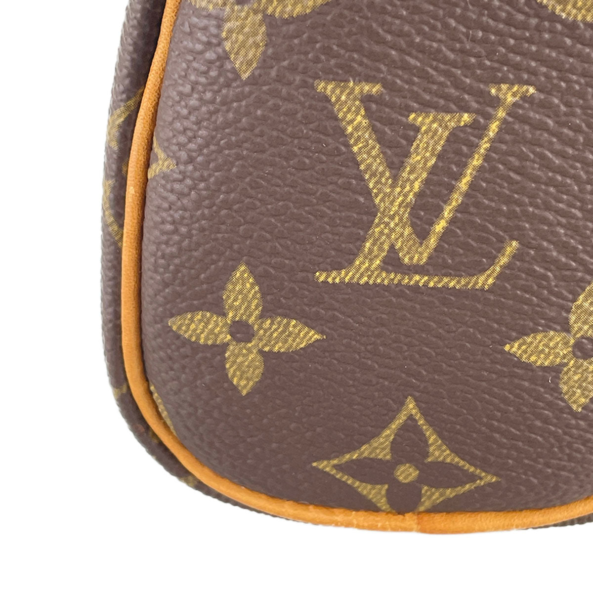 Louis Vuitton Monogram Mini speedy Coated Canvas Fabric Brown 2way Handbag 4944
