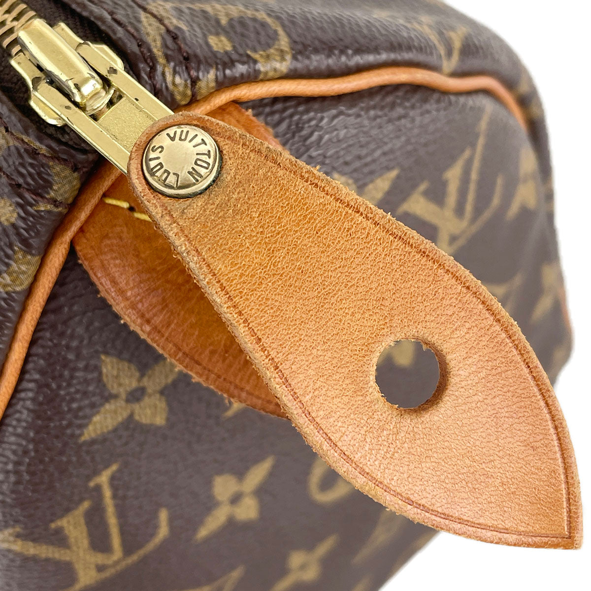 Louis Vuitton Monogram Speedy 25 Coated Canvas Fabric Brown Handbag 4941