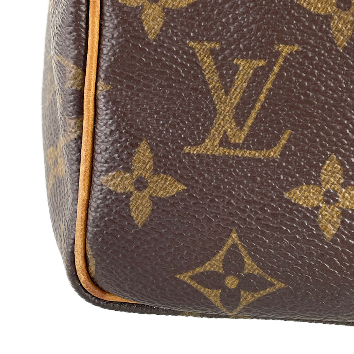 Louis Vuitton Monogram Speedy 25 Coated Canvas Fabric Brown Handbag 4932