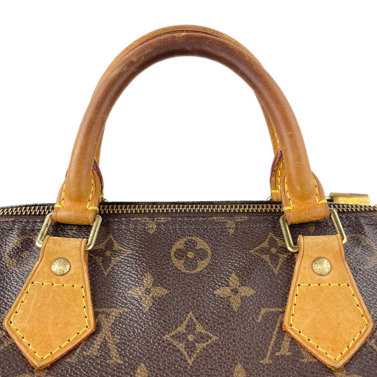 Louis Vuitton Monogram Speedy 30 Leather Fabric Brown Handbag 4759