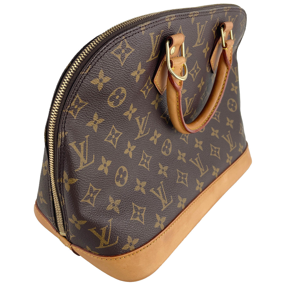 Louis Vuitton Monogram Alma Coated Canvas Fabric Brown Handbag 4838