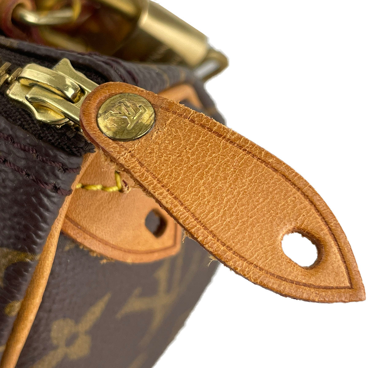 Louis Vuitton Monogram Mini speedy 2way Coated Canvas Fabric Brown Handbag 4853