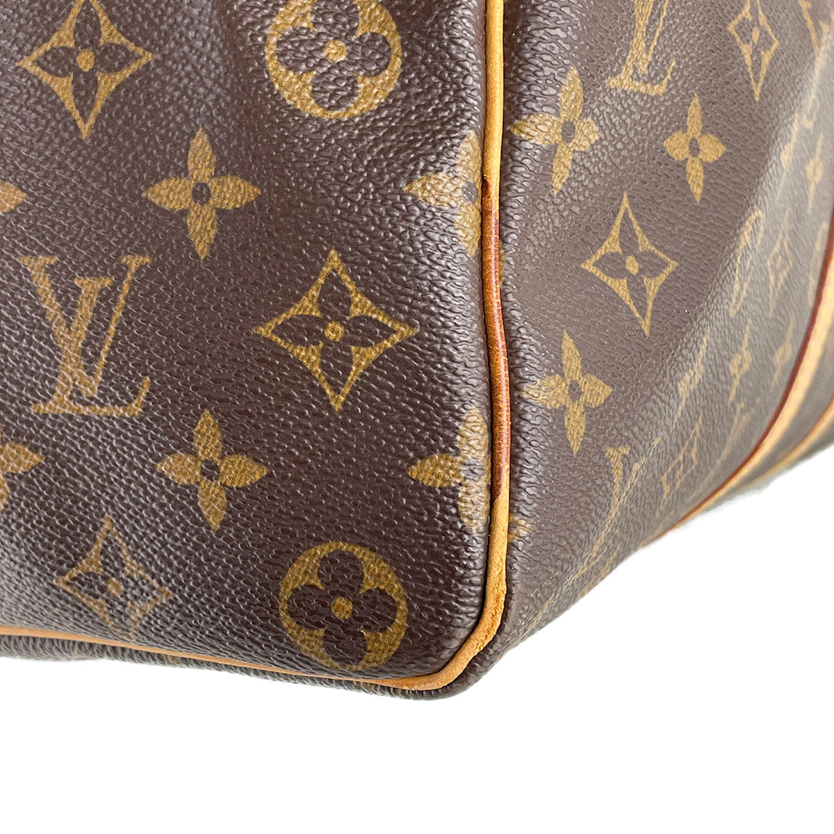 Louis Vuitton Monogram Keepall 45 Coated Canvas Fabric Brown Boston Bag 4879