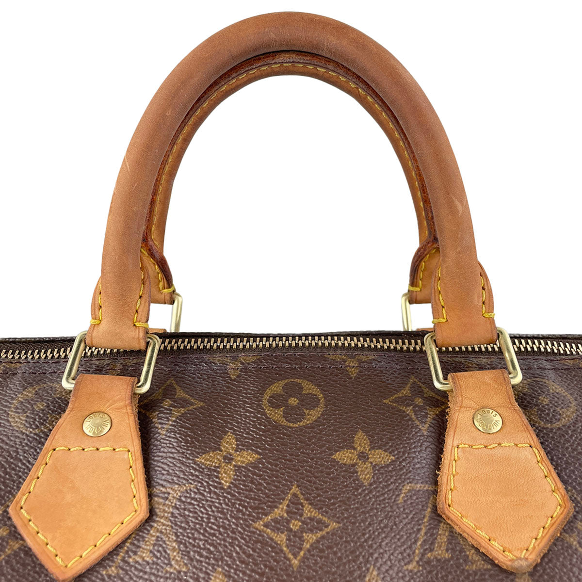 Louis Vuitton Monogram Speedy 30 Coated Canvas Fabric Brown Handbag 4885