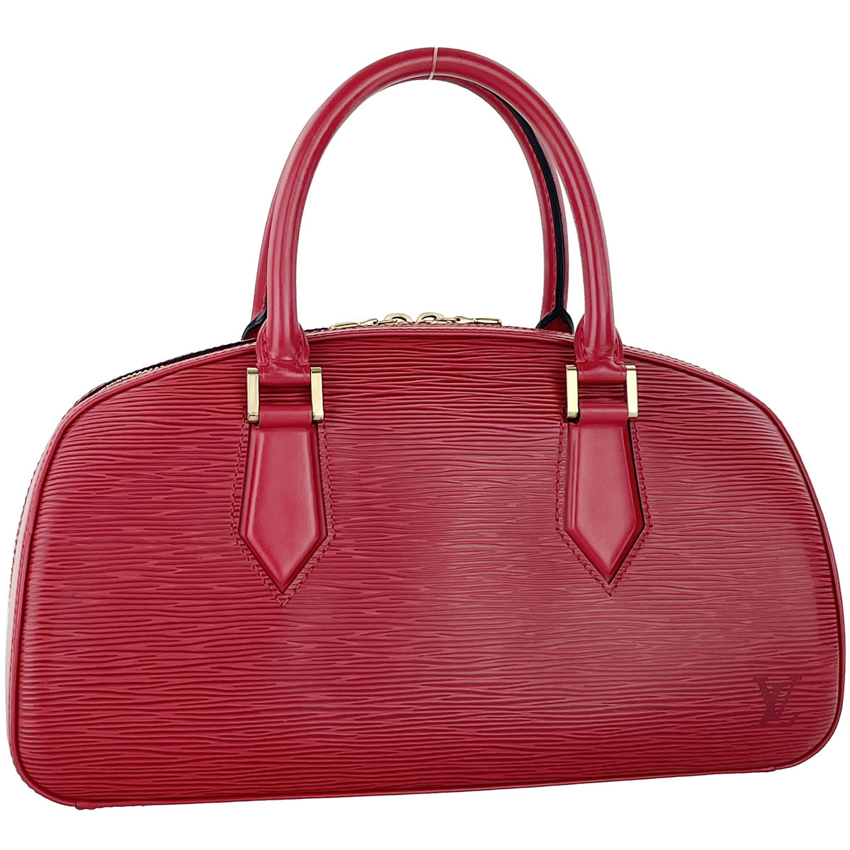 Louis Vuitton Epi Jasmine Leather Suede Red Handbag 4940