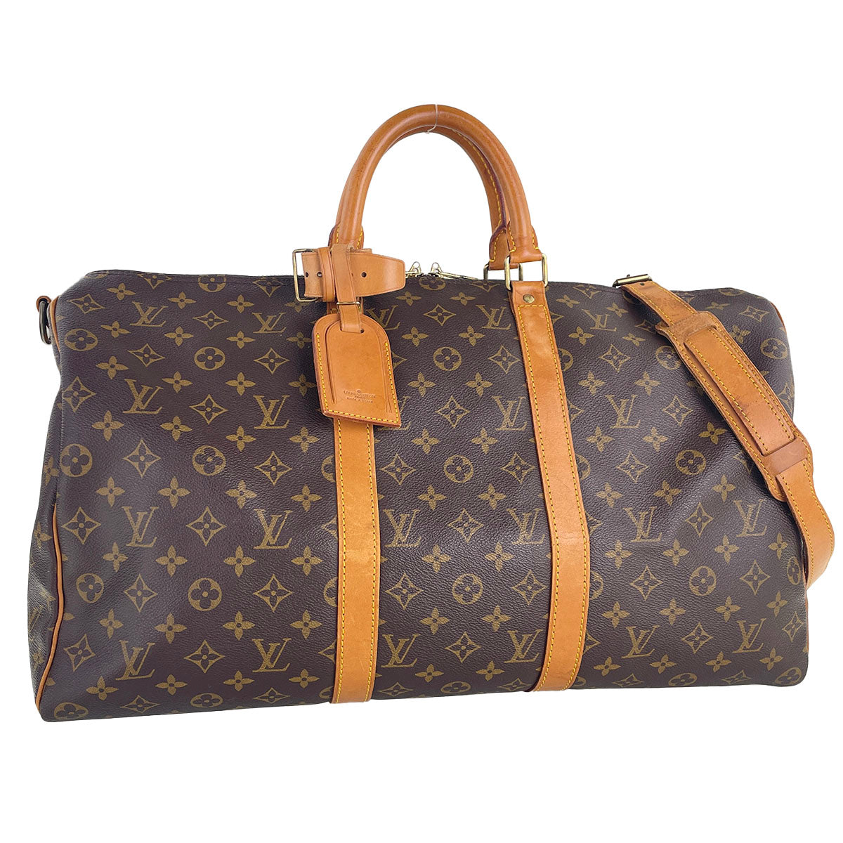 Louis Vuitton Monogram Keepall Bandouliere 50 Coated Canvas Boston Bag 4911