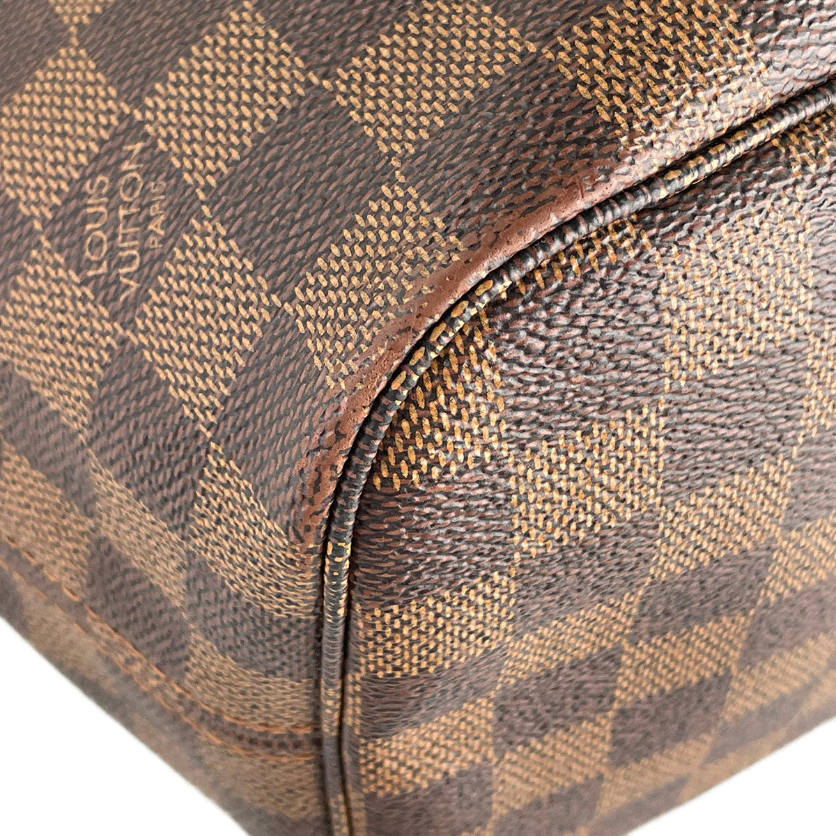 Louis Vuitton Damier Neverfull MM Coated Canvas Fabric Brown Tote bag 4826