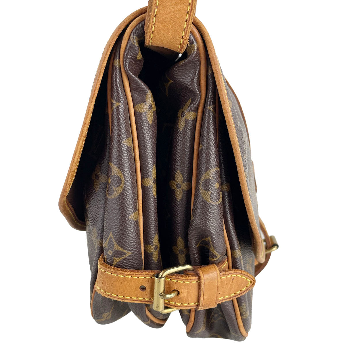 Louis Vuitton Monogram Saumur 30 Coated Canvas Fabric Brown Shoulder bag 4852