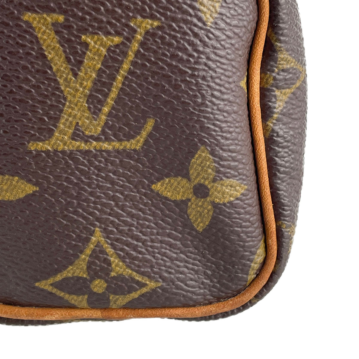 Louis Vuitton Monogram Mini speedy Coated Canvas Fabric Brown 2way Handbag 4934