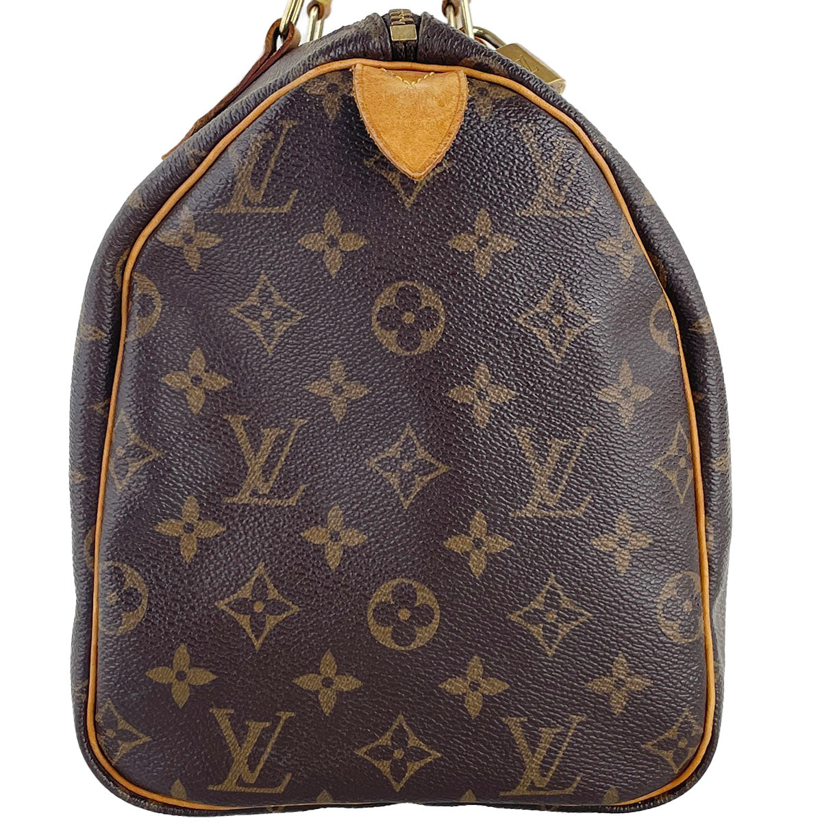 Louis Vuitton Monogram Speedy 30 Leather Fabric Brown Handbag 4759