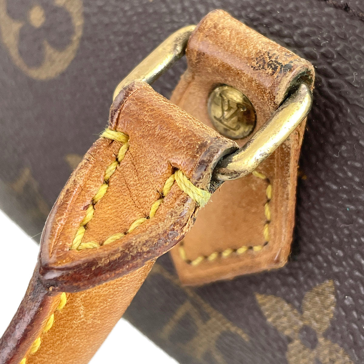 Louis Vuitton Monogram Mini speedy 2way Coated Canvas Fabric Brown Handbag 4901